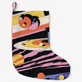 Psychedelische Abstrakte Illustration, Geometri Kleiner Weihnachtsstrumpf
