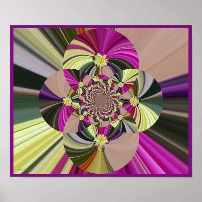 Psychedelische Abstrakte Kunst Poster (Vorne)