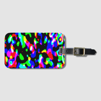 Psychedelische abstrakte Schwarzlicht-Neon-Kunst Gepäckanhänger