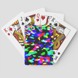Psychedelische abstrakte Schwarzlicht-Neon-Kunst Spielkarten