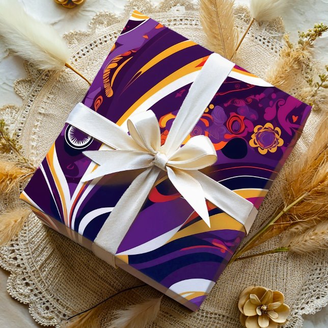 Psychedelische Abstrakte Wirbel Geschenke für besc Geschenkpapier (Psychedelic Abstract Swirls Gifts for Busy Moms Wrapping Paper)