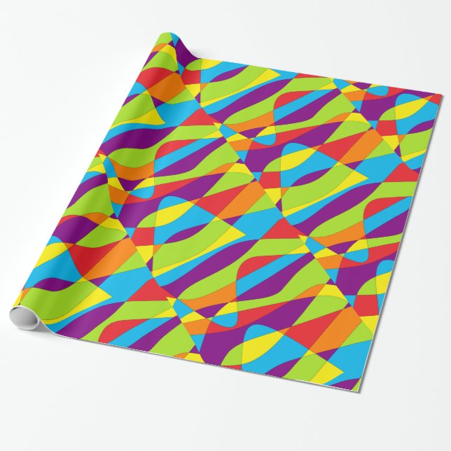 Psychedelische Abstraktion Geschenkpapier (Ungerollt)