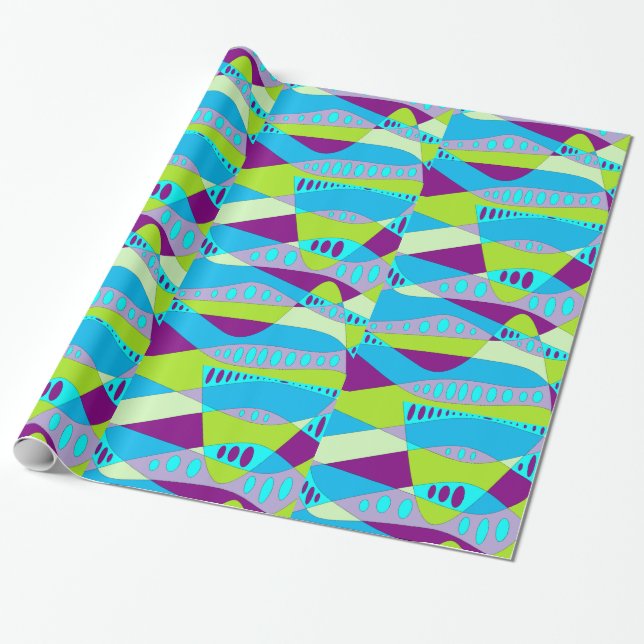 Psychedelische Abstraktion Geschenkpapier (Ungerollt)