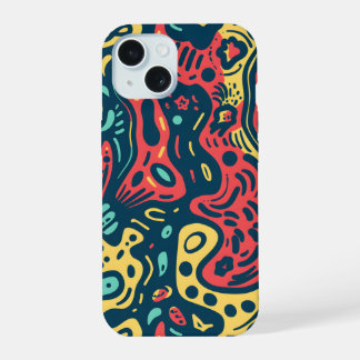 Psychedelische Abstraktion iPhone 15 Hülle