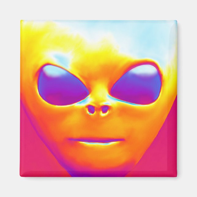 Psychedelische Alien Magnet (Vorne)