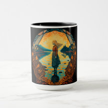 Psychedelische Art Nouveau Tasse | Trippy Geschenk