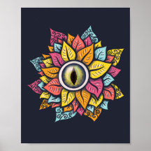 Psychedelische Augen Blume Kunst - Farbenfrohe Pet