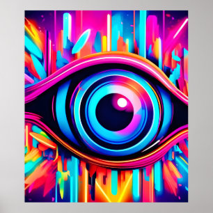 Psychedelische Augen Kunst Poster