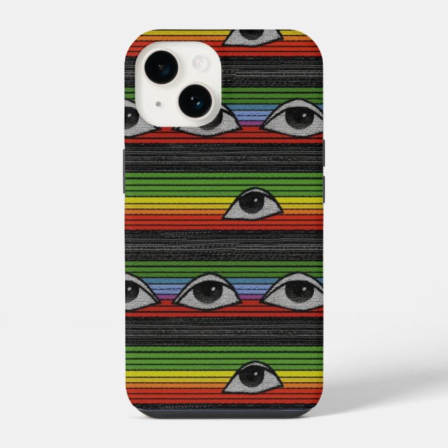 Psychedelische Augen Muster iPhone Hülle (Rückseite)