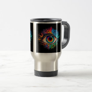 Psychedelische Augenreise/Tasse des Computers, 15  Reisebecher