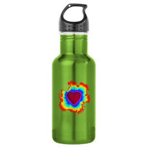 Psychedelische Aura Herz Edelstahlflasche