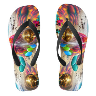 Psychedelische Balloons farbenfroh kreierte Flip F Flops