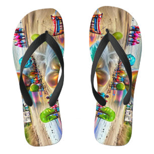 Psychedelische Balloons farbenfroh kreierte Flip F Flops