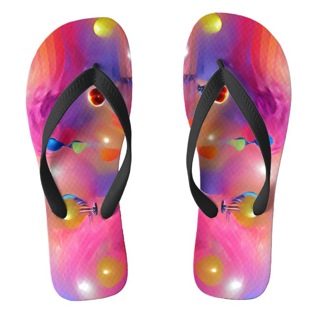 Psychedelische Balloons farbenfroh kreierte Flip F Flops (Fußbett)