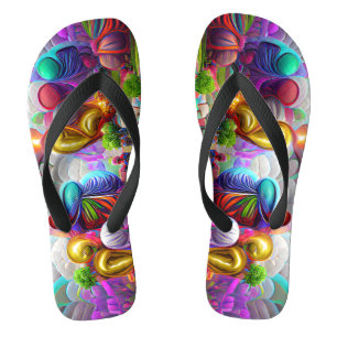 Psychedelische Balloons farbenfroh kreierte Flip F Flops