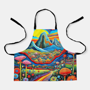 Psychedelische Berglandschaft 2 Schürze