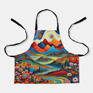 Psychedelische Berglandschaft 5 Schürze