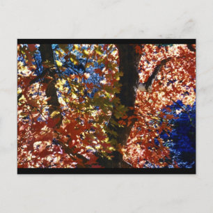 Psychedelische Blätter Postkarte