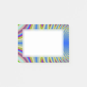 Psychedelische blaue Posten-it® Anmerkungen Post-it Klebezettel