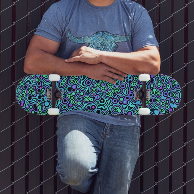 Psychedelische Blobs Skateboard (Außenbereich 3)