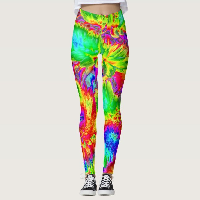 psychedelische Blume 2 Leggings (Vorderseite)