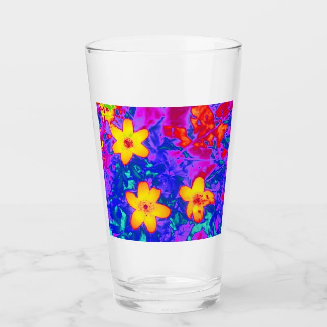 psychedelische Blume 4 Glas (Vorderseite)