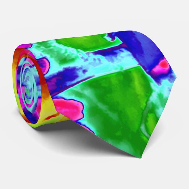 psychedelische Blume 5 Krawatte (Gerollt)