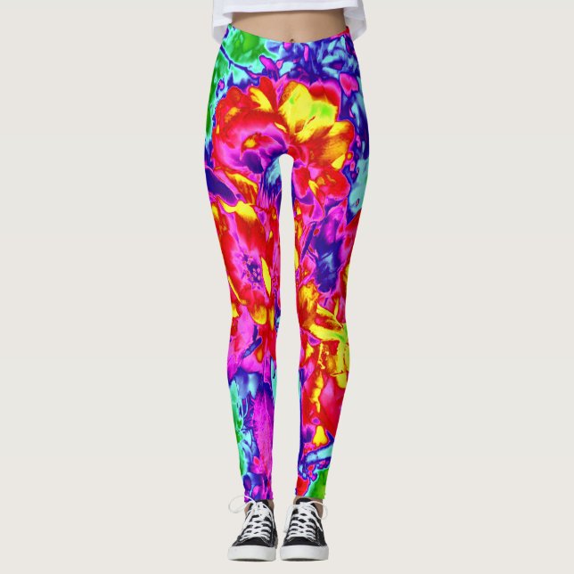 psychedelische Blume 5 Leggings (Vorderseite)