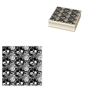 Psychedelische Blume Gummistempel