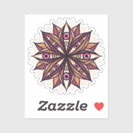 Psychedelische Blume Kunst mit trippy Creepy Eyes Aufkleber