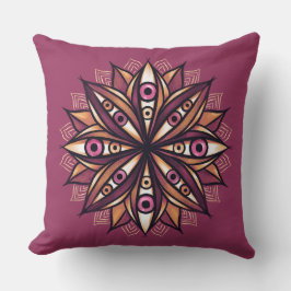 Psychedelische Blume Kunst mit trippy Creepy Eyes Kissen