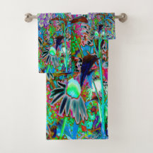 Psychedelische Blume Lila und Kalkgrün