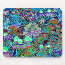 Psychedelische Blume Lila und Kalkgrün