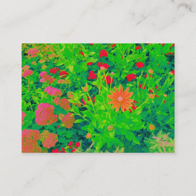 Psychedelische Blume Visitenkarte (Vorderseite)
