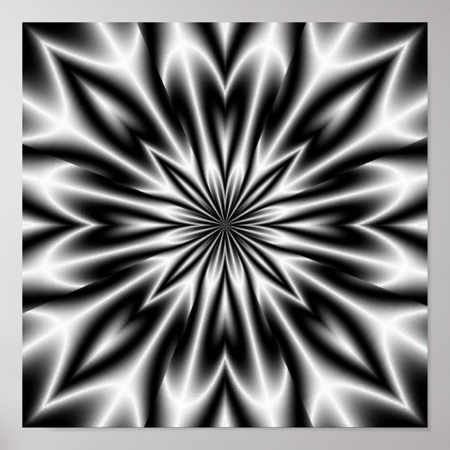 Psychedelische Blume X-Ray Poster (Vorne)