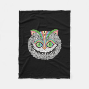 Psychedelische Cheshire-Katze Fleecedecke