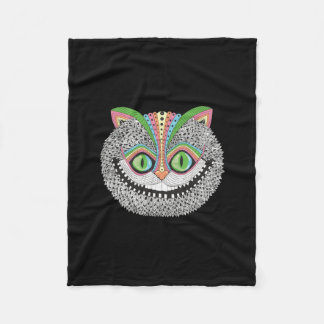 Psychedelische Cheshire-Katze Fleecedecke