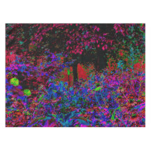 Psychedelische Crimson Red and Black Garden Sunris