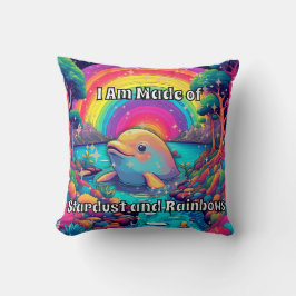 Psychedelische Delphin I Bin Made of Stardust and  Kissen
