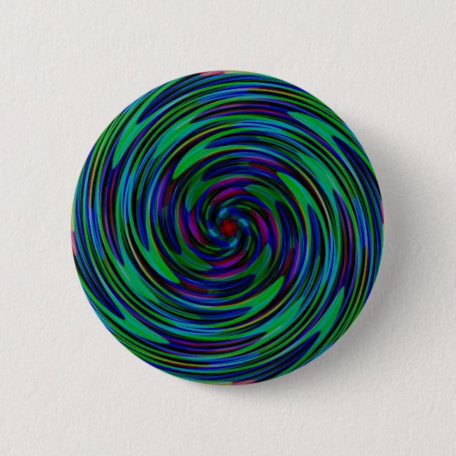 Psychedelische dunkle Wirbel Button (Vorderseite)