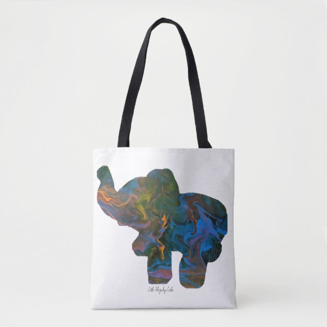 Psychedelische Elefant-Taschen-Tasche (Vorderseite)