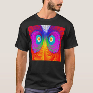 Psychedelische Eule - schwarzer T - Shirt