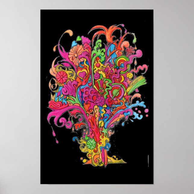 Psychedelische Explosion Poster (Vorne)