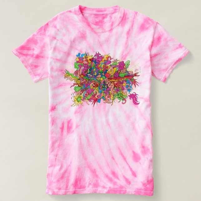 Psychedelische Explosion T-Shirt (Design vorne)