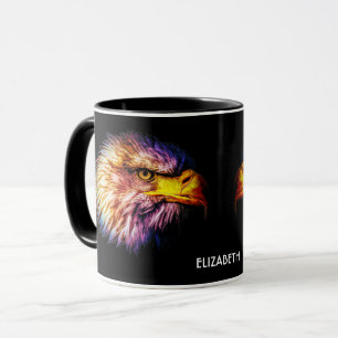 Psychedelische Fantasy Exotic Fraktal Vivid Eagle Tasse