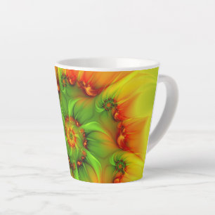 Psychedelische Farben Modernes Abstraktes Fraktal Milchtasse