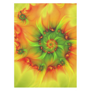 Psychedelische Farben Modernes Abstraktes Fraktal  Tischdecke