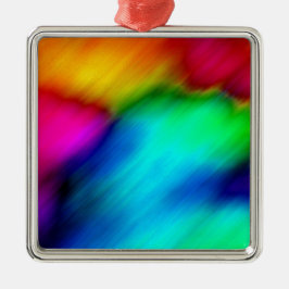 Psychedelische Farben Silbernes Ornament
