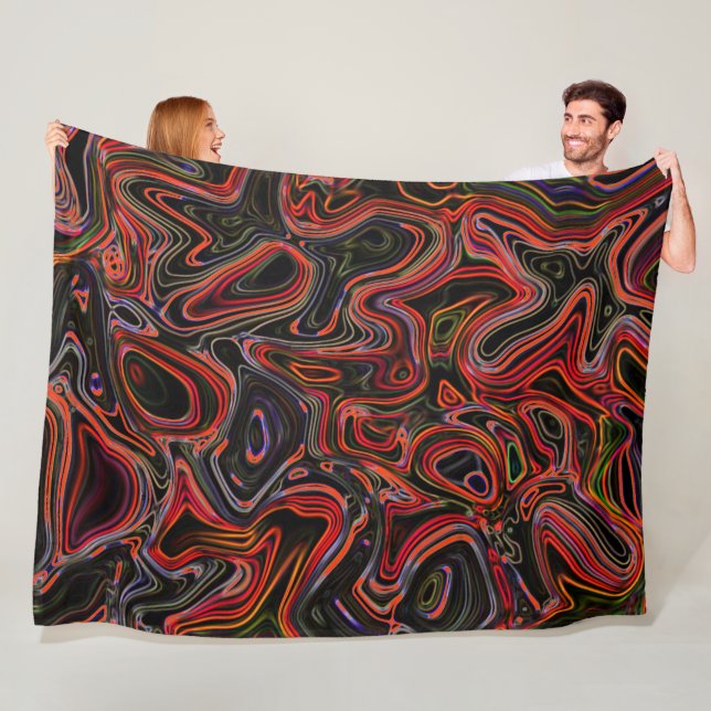 Psychedelische Farbwirbel - Kuschelige Decke (Beispiel)