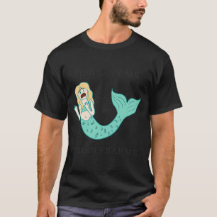 Psychedelische Fische in einem tropischen Korallen T-Shirt